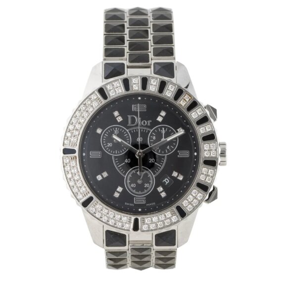 Christian Dior 39mm Unisex Black Ceramic Watch With Box - Picture 1 of 4